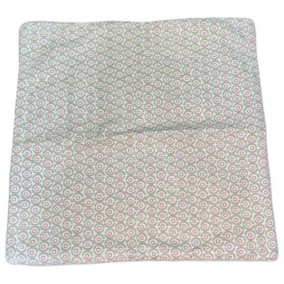 Red tan Circles Geometric Design Indoor Outdoor Throw Pillow Cover Case 19”x19” - Picture 1 of 5